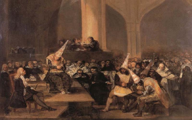 Francisco Goya Inquisition Scene Norge oil painting art